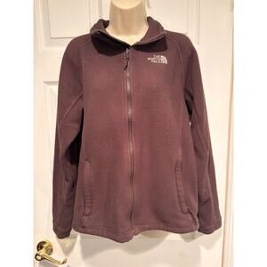 The North Face Women’s Fleece Jacket Brown Full Zip Soft Shell L Large Outdoor